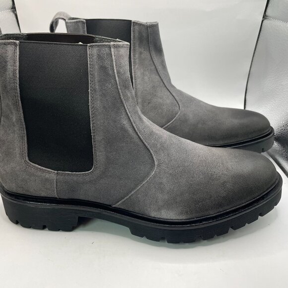 New in Box Good Man Men’s Modern City Chelsea Suede Boots in Charcoal Size 11.5 - Picture 5 of 13